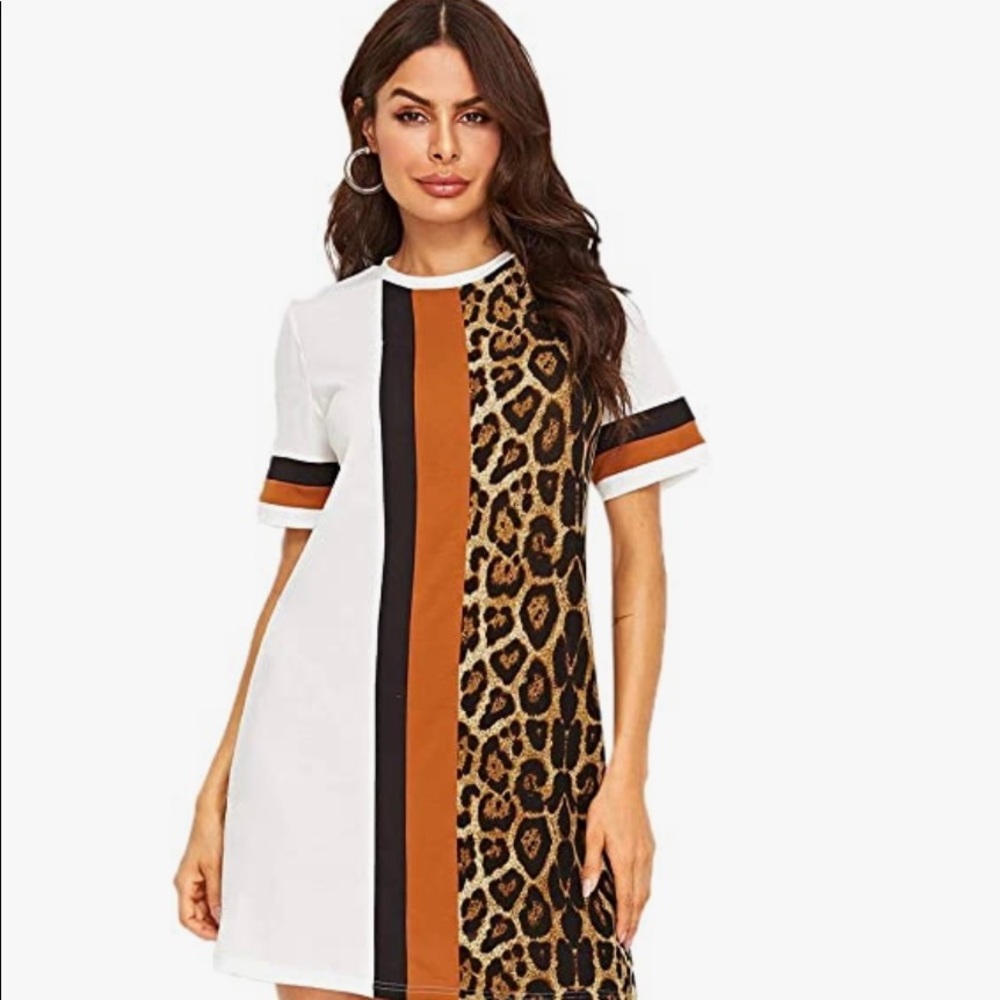 Leopard and Orange printed dress 🍊 🐆